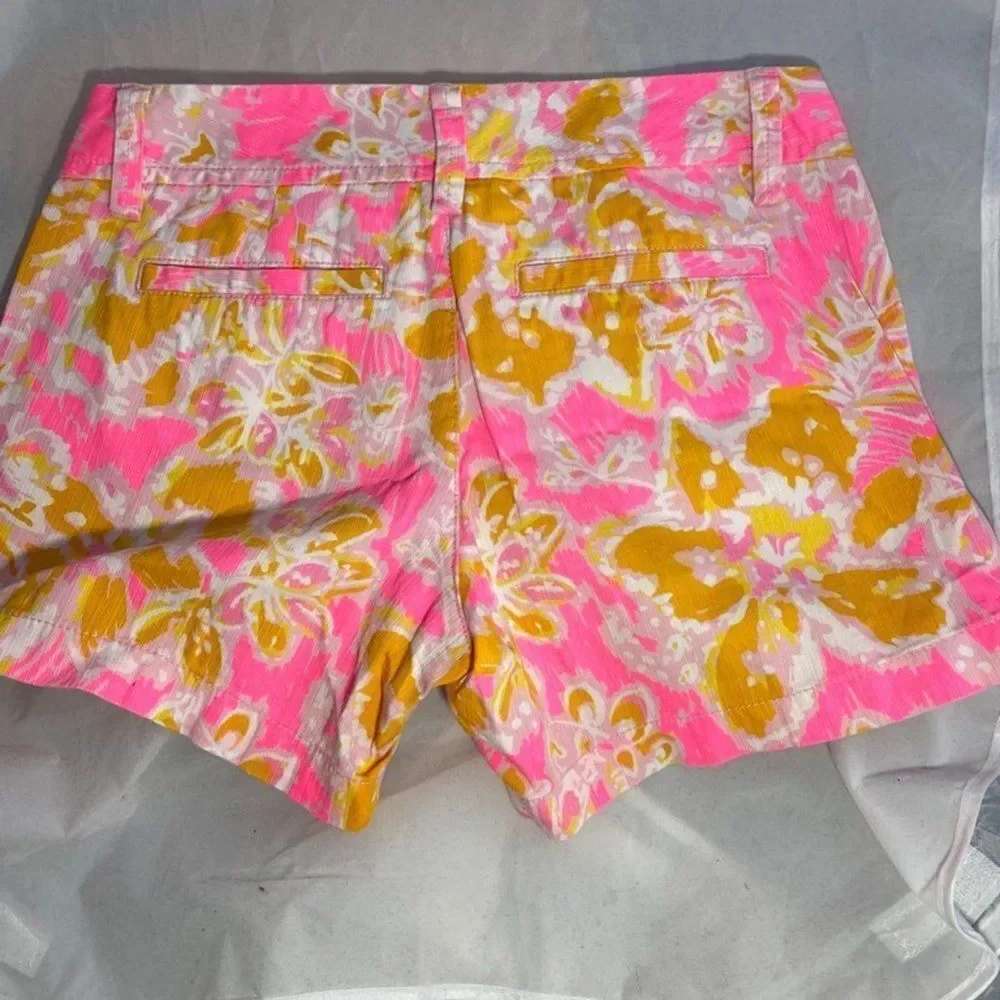 Lilly Pulitzer Callahan Shorts Kir Royal Pink Print -- Size 00